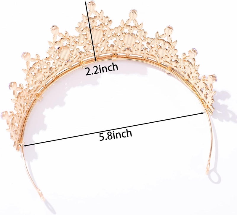 FORSEVEN Crystal Tiaras for Women, Wedding Tiaras and Crowns for Women Tiaras for Birthday Party Princess Crown Hair Accessories Bride Rhinestone Christmas Decorations Headband - Image 5